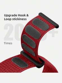 运动型表带，兼容男女款 ，尺寸：40mm、41mm、38mm、42mm、46mm、44mm、45mm、49mm；编织弹力尼龙表带，兼容 Series 11、10、9、8、7、6、5、4、3、2、1、SE、Ultra、3、2、1。 - 紅色 - 查看 3