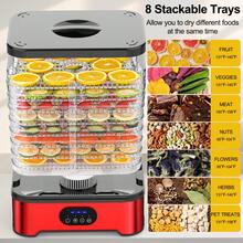 1pc Food Dehydrator, Electric 8 Trays Hydrator Machine With 72H Digital Timer And Temperature Control For Fruit Vegetable Meat Jerky Herb Beef Mushroom,Father's Day, Mother's Day, Christmas, Thanksgiving, Halloween, Valentine's Day Gifts