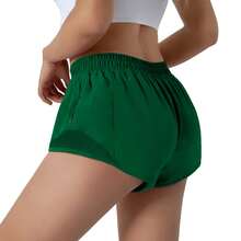 Women's 2.5" Low-Rise Running Shorts - Built-In Liner, Lightweight & Quick Dry With Mesh Pocket - Green - View 3