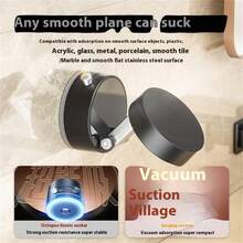 JIaYang Creative New Vacuum Suction Mini Phone Holder, Made Of ABS Material, Foldable, Storable, Waterproof, Anti-Shake, Suitable For Any Smartphone, Applicable For Home Binge-Watching, Car Navigation, Kitchen Movie Viewing Etc. Compatible With IPhone, Android Phone, Gift For Birthday, Family, Friends Magnetic, Car Accessories, Car Phone Holder