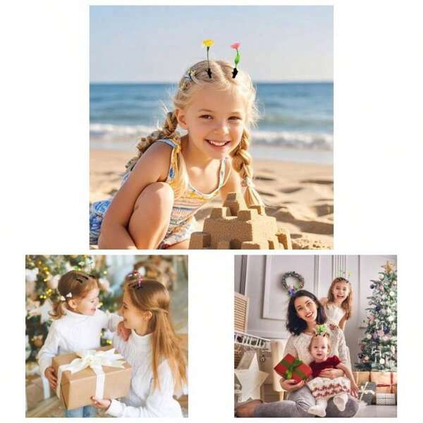 50pcs Bean Sprout Hair Clips Mixed Style Rave Plant Hairpins Flower Plant Hair Clip Funny Butterfly Mushroom Headwear Hair Accessories For Women Kids Girls Lady Home School PartyMix01