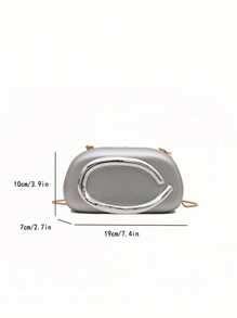 黑色PU皮革手拿包 - 情人节理想之选，舒适时尚，款式别致，个性化礼物之选，2025年必备单品，风格独特，适合各种场合，品质奢华，价格实惠 - 銀色 - 查看 7