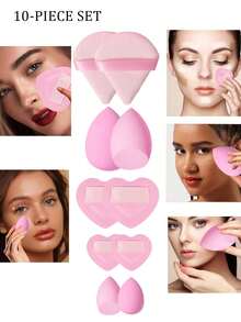 50/40/30/20/10/5pcs Makeup Kit, Including: 10 Pieces Of Liquid Makeup Sponge+10 Pieces Of Mini Liquid Makeup Sponge+10 Pieces Of Triangular Powder Puff For Loose Powder And Makeup Set+10 Pieces Of Air Cushion Powder Puff For Facial Makeup+10 Pieces Of Mini Air Cushion Powder Puff,Makeup,Cheap,Room Decor,Vanity,Travel,Bedroom,Makeup Accessories,Puff,Makeup Blender,Powder Puff,Makeup Sponge,Cheap,Stocking Stuffers,Makeup,Makeup Tools,Cheap Stuff,Gifts,Gifts For Women,Christmas Gifts