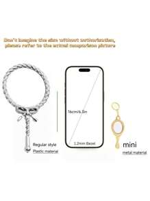 1/3/15pcs,Decorations, Figurines, And Gifts For The Saudi National Day Celebration.Thick And High-Quality Retro European Style Single-Sided Portable Mini Mirror With Metallic Luster, Paired With Lace Bow And Mini Dried Flower, Equipped With Butterfly Handle, Suitable For Wedding Souvenirs, Blessing Gifts, Makeup, Travel, Camping, And Is A Gift For Colleagues And Students. May God Bless You With Happiness Through This Mirror. - Multicolor - View 8