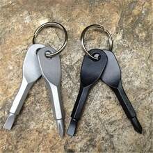 Portable Screwdriver Outdoor EDC Portable Multi-Tool Mini Keychain Cross One Torx Inner Hexagon