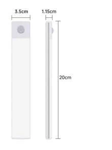1 pieza Barra de luz LED con sensor de movimiento inalámbrico, luz de gabinete con sensor de movimiento, (10/20/30/50cm) para iluminación en cocina, dormitorio, gabinete, armario, escaleras, pasillo
