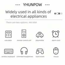 YHUNPOW 1.2V Ni-MH uppladdningsbara batterier, kompatibla med AA och AAA, högpresterande, hållbara, långvariga, mångsidiga, snabbladdning, lång livslängd