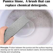 17件套浮石马桶刷套装（带手柄）——浴室清洁石，用于去除马桶、瓷砖、水槽和浴缸上的水垢、锈渍和污垢。带人体工学手柄和浮石的浴室清洁工具。浴室和马桶清洁刷。 - 彩色 - 查看 7