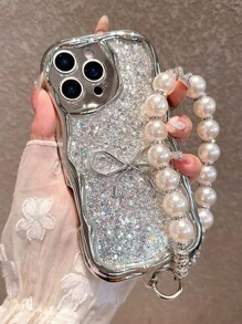 銀色蝴蝶結+腕帶手繩