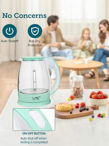 LAC 1pc EU Plug Powered Household Light Green Fast Heating Electric Kettle