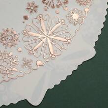 4/6PCS Creative Christmas Western Style Table Mat, Household Desktop Circular Waterproof And Heat-Resistant Table Mat, Hot Stamping Table Mat And Thermal Insulation Mat - Multicolor - View 4