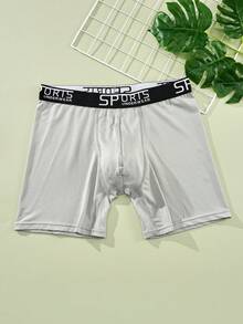 3 Packs Men's Multicolor Briefs Letter Elastic Waist Comfort Boxer Briefs