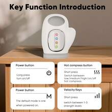 Hand Massager With Heating And Compression Relief Functions, 3 Massage Modes, 4 Temperature Settings, 2000mAh Battery, 5 Compression Modes, Therapy Gloves, Finger Massage Gift For Loved Ones, Wrist And Finger Massager