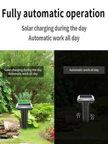 Solar Ultraschall-Vertreiber - Outdoor Schädlingsvertreiber für Schlangen, Wühlmäuse, Maulwürfe, wetterfeste Bodenverankerung, für Garten, Bauernhof, Feld