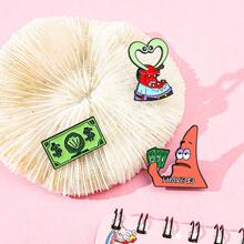 SpongeBob SquarePants 1/3 Chiếc Trâm Cài Áo Hoạt Hình Trẻ Em Hài Hước Đội Trưởng Eugene H. Giáp Cơ Bụng Krabs Ghim Tráng Men Huy Hiệu Kim Loại Trang Sức Quần Áo Ba Lô Phụ Kiện Quà Tặng Cho Bạn Bè - Một kích thước - Xem 10
