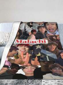 Malachi Barton Flannel Blanket For Girls And Boys, Anime Gift Cover Blanket, Comfortable Plush Flannel Fleece Printed Blanket, Double Blanket, Lightweight Plush, Suitable For Bed Decoration 50x40inch