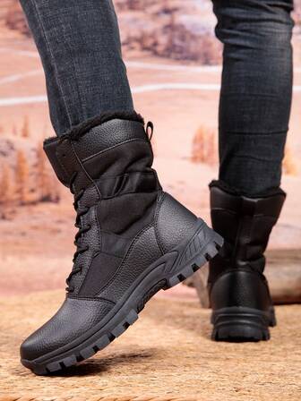 Winter New Men's Outdoor Hiking Boots, Trekking Boots, Training Shoes, High-Top Boots, Fashion Design Versatile Couple Styles