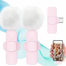 Professional Wireless Lavalier Microphone, Suitable For Interviews, Podcasts, Live Streaming And Stage Performances - ZSK-k9 Pink - View 3