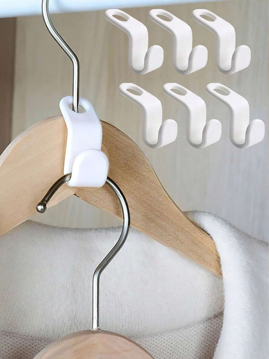Kleiderbügel Verbindungshaken - Stabiler Mini stapelbarer Kleiderbügel Haken, Kleiderbügel Zubehör hinzufügen, Kleiderschrank Organizer, platzsparender Kleiderschrank Kleiderbügel Organizer, Kleiderbügel Verbindungshaken, Haken und Clip geeignet für Kunststoff Kleiderbügel