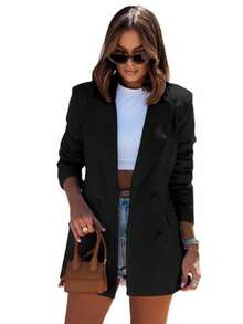 Women Blazers - Black - View 2