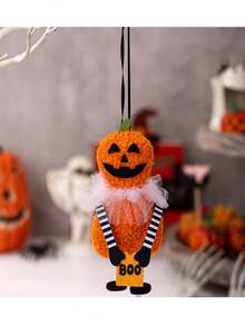 1 件万圣节装饰迷你挂饰黑猫小雕像南瓜派对酒店场景装饰道具，高品质娃娃，派对礼物，毕业礼物，开斋节礼物，手工艺术品，圣诞节礼物，复活节收藏娃娃