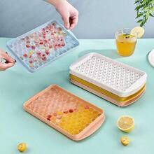 1pc Easy Release Small Ice Cube Mould, Ice Box Ice Cube, Freezer Crushed Ice Trays For Chilling Drinks, Coffee, Fruit Juice - Blue - View 5