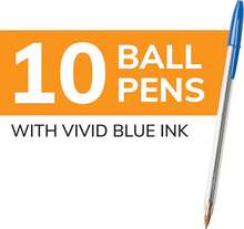 BIC Cristal Xtra Smooth Ballpoint Pen, Medium Point (1.0mm), Blue, 10-Count - 什錦 - 查看 7