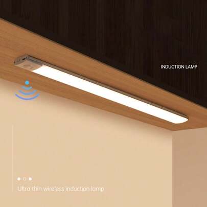 1 pieza Barra de luz LED con sensor de movimiento inalámbrico, luz de gabinete con sensor de movimiento, (10/20/30/50cm) para iluminación en cocina, dormitorio, gabinete, armario, escaleras, pasillo