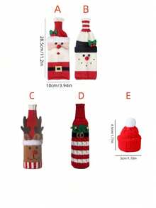 1pc capa de garrafa de papai noel e boneco de neve, decoração de restaurante de férias