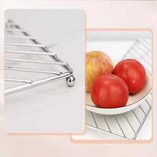 1pc Stainless Steel Thickened Pot Holder, Kitchen Heat Insulation Mat, Tabletop Trivet, Dish Drying Rack - Multicolor - View 5
