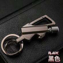 Permanent Match Infinity Lighter With Multitool Keychain Bottle Opener, Reusable Waterproof Match Strike Anywhere, Forever Flint Fire Starter For Outdoor Survival, For Men Multi-Functional - 黑色 - 查看 1