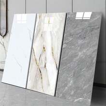 10/20/50片装自粘墙砖,仿大理石纹理壁纸,PVC发泡墙贴,防水防潮,易清洁易裁剪,可移除,适用于浴室、客厅、厨房、卧室、卫生间墙面装饰 - 彩色 - 查看 3