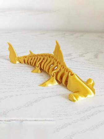 3d Printed Shark Skeleton Keychain With Bead Chain Bag Charm – Flexible Joints, White Plastic Bag Charm, Or Any Occasion Gift | Exquisite Design | Intricate Craftsmanship, Halloween And Christmas Accessories, Holiday Decorations, Party Favors, Intricate Details, Fashion Accessories, Handmade Style, Durable Plastic, Decorative Pendant, Flexible Joints, Collector'S Choice, Ideal Gift