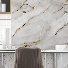 10/20/50片装自粘墙砖,仿大理石纹理壁纸,PVC发泡墙贴,防水防潮,易清洁易裁剪,可移除,适用于浴室、客厅、厨房、卧室、卫生间墙面装饰 - 彩色 - 查看 6