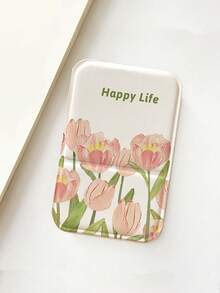 1/2pcs Tulip Folding Makeup Mirror, Adjustable Mini Desktop Mirror, Ins Style Tulip Flower Handheld Mirror, Pocket Mirror, Travel Portable Mirror, Birthday/Holiday Gift For Female Friends,Giveaways,Travel,Cheap Stuff,Travel Essential - Multicolor - View 4