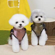 Autumn/Winter New Animal Clothes 25 Waterproof Padded Vest Thick Warm Cat Clothes Dog Leg Wear Windproof Jacket Cat Padded Coat Animal Apparel Cat Warm Clothes British Style Leash Accessories Cute New Bib Pants Autumn/Winter New Thick Warm Clothes Reflective Rope - Pink - View 7