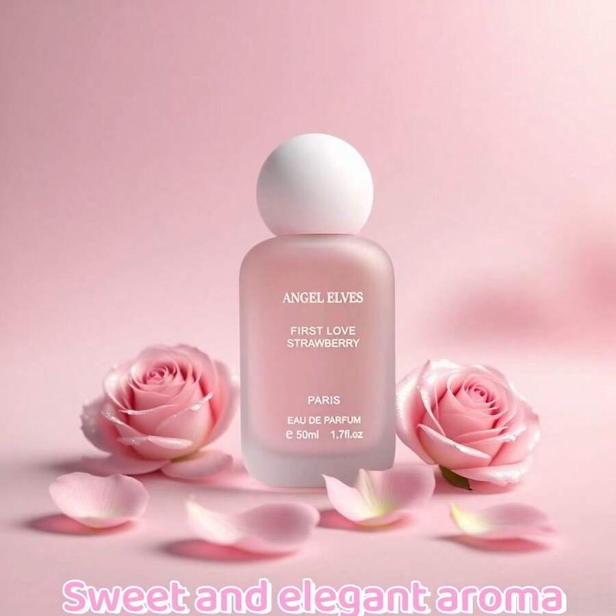 50ml Angel Fairy Perfume, Pink Rose Scent Women's Perfume, Long-Lasting Fragrance, Rose Aroma, Rollerball-Free, Born For Love, Elegant & Graceful, Showcase Women's Confidence