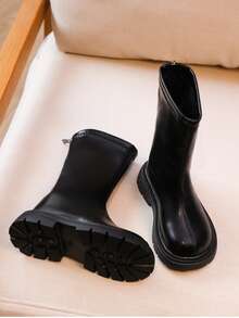 时尚新款女士高筒靴，及膝马靴，防滑高筒靴 - 黑色 - 查看 3