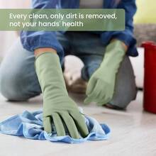 Rubber Cleaning Gloves For Dishwashing, 4 Pairs Reusable Kitchen Gloves For Washing Dishes And Household Cleaning, Colorful Dish Gloves With Flocked Lining And Non-Slip Grip, Perfect For Woman Men - M, Home Cleaning, Kitchen Cleaning, Party Cleaning - Hồng - Xem 5