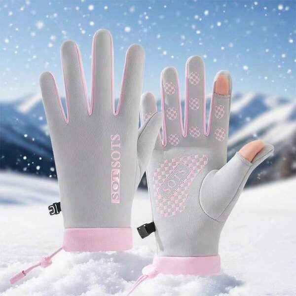Women's Warm Gloves For Autumn/Winter, Outdoor Sports, Cycling, Driving, Touchscreen Friendly, Waterproof, Anti-Slip, Windproof