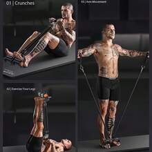 Juego de poleas multifuncional ajustable de 20-100 libras - Adecuado para adelgazamiento abdominal y fortalecimiento del core masculino/femenino | Equipo de ejercicio de Pilates/Yoga/Abdominales/Adecuado para entrenamiento de gimnasio en casa