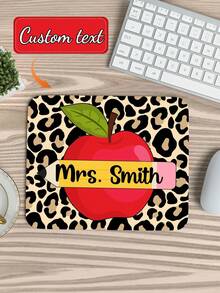 1 قطعة لوحة فأرة معلم مخصصة بتصميم PNG رجعي، لوحة فأرة بطباعة حرارية، غلاف تقدير المعلم، اسم معلم مخصص PNG، فيونكة قلم رصاص وردي، هدية معلم مخصصة، إطار اسم مقسوم بقلم رصاص، طباعة تفاحة PNG، هدايا العودة إلى المدرسة، لوازم مدرسية