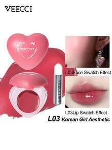 VEECCI All-Purpose Lip And Cheek Cream, Silky And Moisturizing, Brightens Skin Tone With A Creamy Texture And Blends Easily,2-In-1 Lip And Cheek Cream,A Must-Have For Quick Outings - L03 Korean Girl Aesthetic - View 1