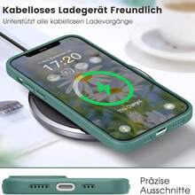 适用于 17 Pro Max、16、15、14、13、12、Mini 11，防震液态硅胶保护壳，内衬柔软防刮超细纤维，也适用于 8 Plus、7、6s 软壳 - 暗夜綠 - 查看 6