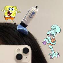 1pc SpongeBob SquarePants Hat Hairpin - Cute Cartoon Krusty Krab Staff Hat Duckbill Clip, Kawaii Headwear Gift, Perfect Decorative Gift - Multicolor - View 4