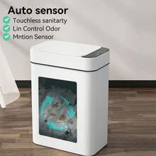 Sensor Trash Can, 12L/3.17Gal Automatic Trash Can With Lid, 3 Modes Trash Can With Smart Sensor, Kitchen Trash Can, Trash Can For Bathroom, Kitchen, Office, Living Room, Touchless Automatic Waste Bin, Wastepaper Basket, Bathroom Trash Can