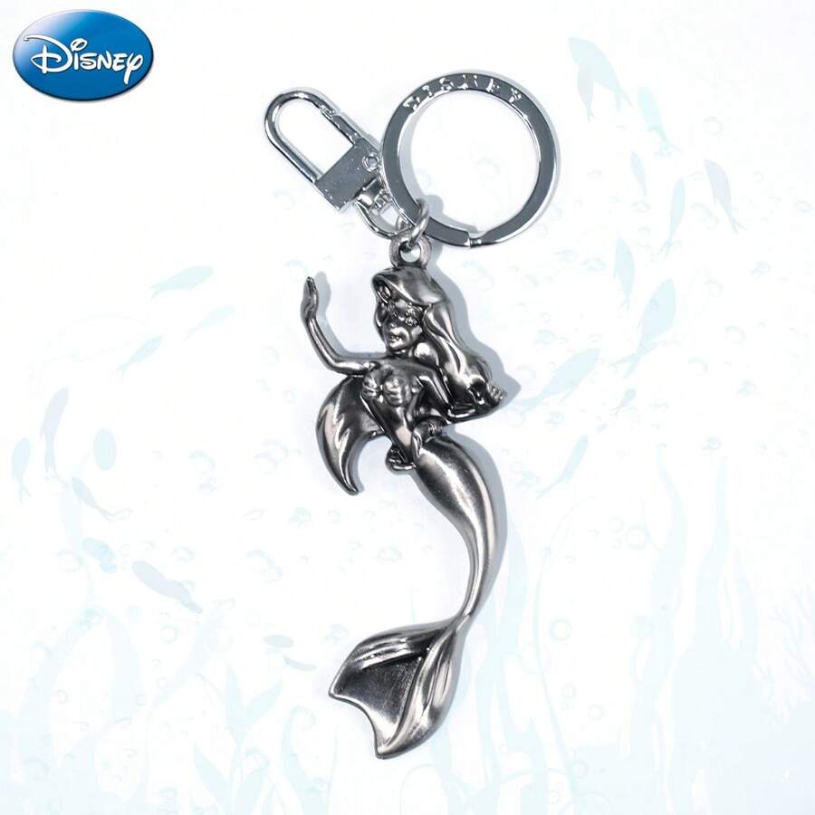 Disney 1pc Official Licensed Princess Tin Metal Keychain Cartoon Character Keyring Creative Cute Decor Pendant For Bag, Backpack, Phone, Wallet, Gift For Friends, Birthday, Christmas - MN-24398 - View 1
