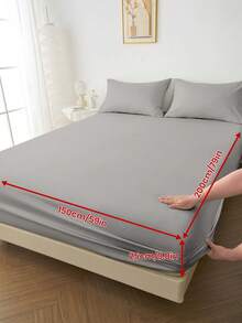 1 bộ ga trải giường cotton 100%, màu trơn, chất liệu dệt may gia đình thoải mái, mềm mại và thân thiện với da, thoáng khí, chống xù lông, phù hợp cho mọi mùa, vừa với giường đơn, đôi, cỡ Queen, cỡ King, có tác dụng bảo vệ nệm, có thể giặt máy, tái sử dụng, thích hợp trang trí phòng ngủ. - Nhiều màu - Xem 55