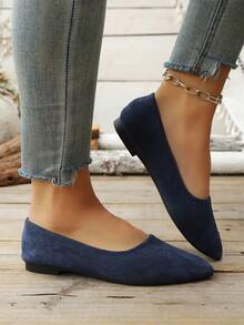 Zapatos planos de moda para mujer, azules, para uso en fiestas/regalos de cumpleaños y uso al aire libre