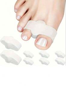 2/4 buah Pemisah Jari Kaki Silikon, Anti Selip & Bebas Lateks untuk Penyelarasan Kaki, Pemisah Jari Kaki Lembut & Nyaman untuk Penggunaan Siang & Malam, Sisipan Jari Kaki Tahan Lama, Cocok untuk Pakaian Kasual - MultiWarna - View 8